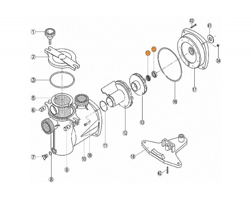 Сальник (из 2-х ч.) насоса NК Kripsol RNK 200.A/RPUM1415.00R