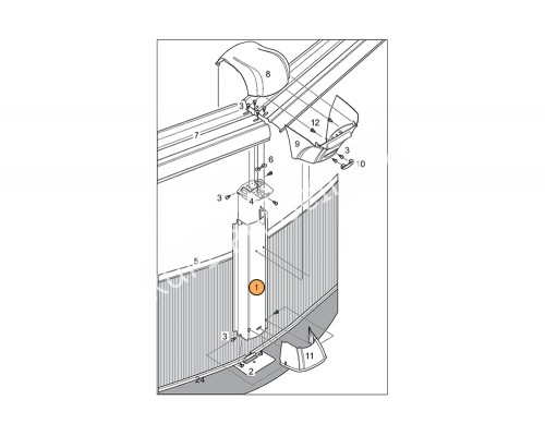 Стойка вертикальная декоративная для бас. Гибралтар (J-4000 овал, круг)  1440434