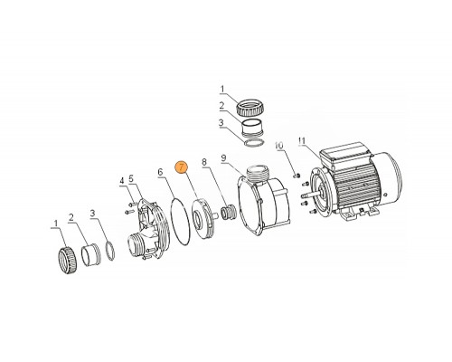 Сальник (компл.) насоса EA450/TDA75-150/WTC Mayer Schwimmbad LX F01160012