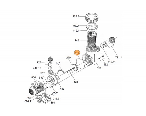 Прокладка-кольцо корпуса  Aqua Maxi  Aquatechnix (2923.441.200)