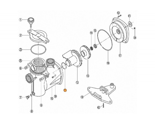 Прокладка-кольцо диффузора насоса NK Kripsol RNK 110.A/RBH0012.00R