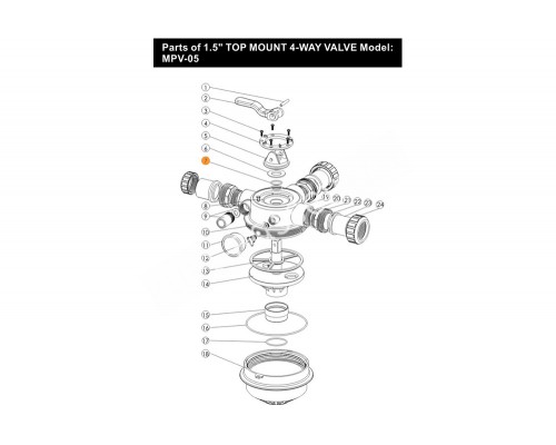 Прокладка-кольцо клапана переключения режимов 4-х поз. вентиля для герметиз.отверстия Emaux 02011017