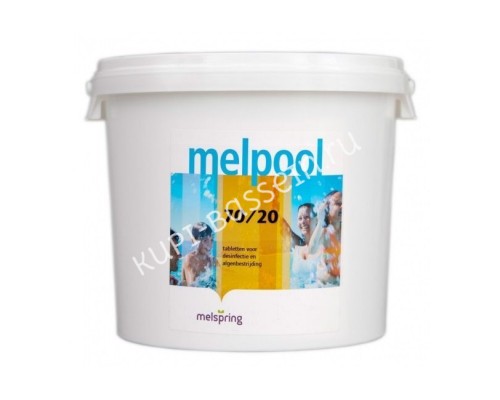 Дезинфектант для бассейна Melpool N.X 70/20 в таблетках 5 кг Дезинфектант для бассейна Melpool N.X 70/20 в таблетках 5 кг