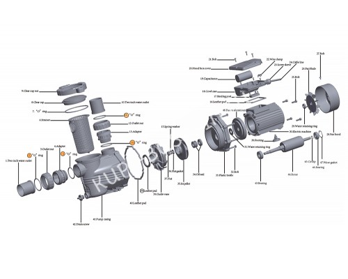 Прокладка-кольцо адаптера муфты d50 насоса HFC 02 (40х3,5) Happy Pump