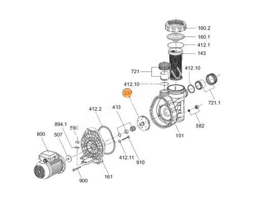 Крыльчатка насоса  Aqua Plus  11   Aquatechnix (2921.623.004/2921623046/2921623073)