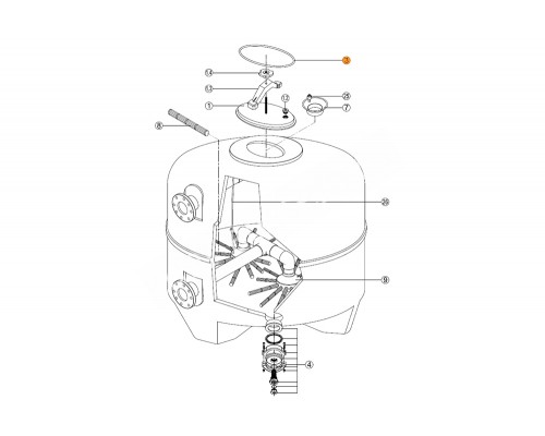 Прокладка фланца бочки фильтра BRASIL Kripsol RBK 030.A/RCFI0003.01R
