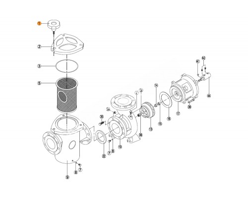 Болт крышки префильтра  насоса KRF Kripsol RKR 010.A