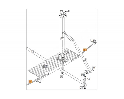 Нижняя направляющая каркаса бассейна Эсприт-Биг (7,3х3,7овал) 1460138