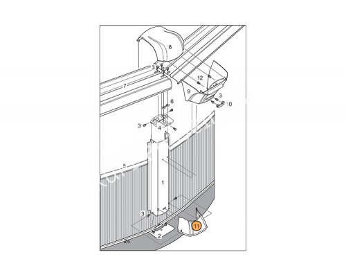 Накладка декоративная нижняя пластик (J-4000 - овал, круг) 1490522