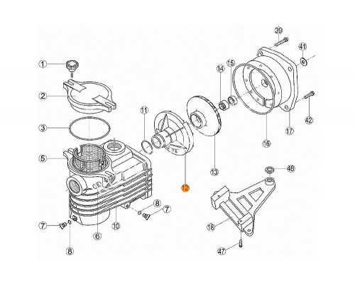 Диффузор насоса OK Kripsol ROK 120.A/RBH0006.02R/RPUM0012.02R