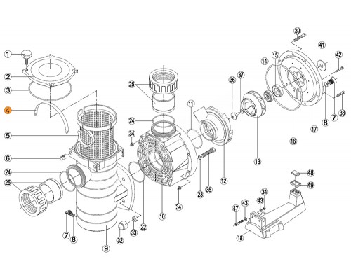 Ручка фильтра грубой очистки насоса КАP Kripsol RКА/REP 190.A/4