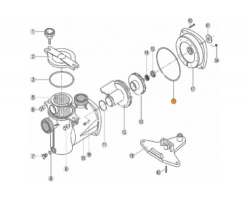 Прокладка крышки задней (фланца) насоса NK Kripsol RNK160.A/RBH0013.00R/RPUM0016.00R