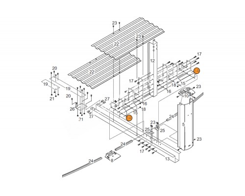 Пластина усилитель жёсткости стойки силовой внешняя б-на J-4000 (овал) 1320139