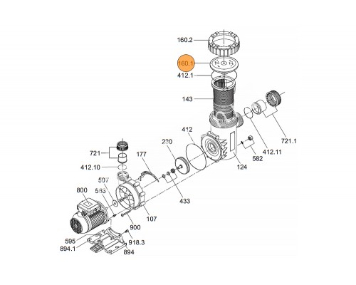 Крышка префильтра насоса Aqua Maxi  Aquatechnix (2901.116.010)