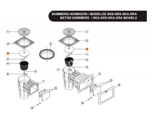 Адаптер для пылесоса к скиммерам SKS,SKA;SKSL;SKAL Kripsol RSK 030.A/RSKI0003.00R