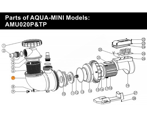 Прокладка-кольцо крышки префильтра насоса AQUA-MINI Emaux (02020049)
