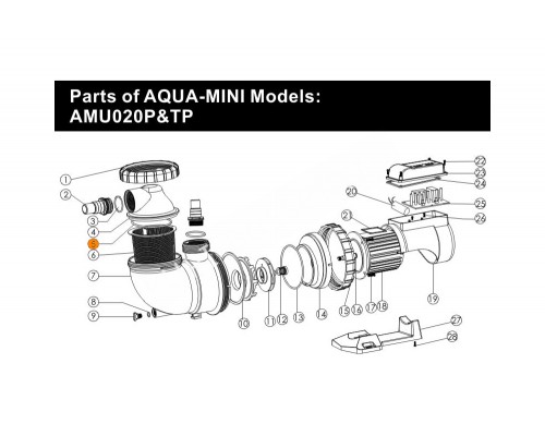 Прокладка-кольцо крышки префильтра насоса AQUA-MINI Emaux (02020049)