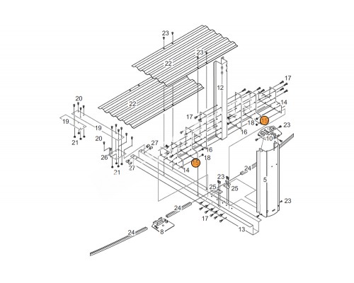 Пластина усилитель жёсткости стойки силовой средняя б-на J-4000 (овал) 1320138