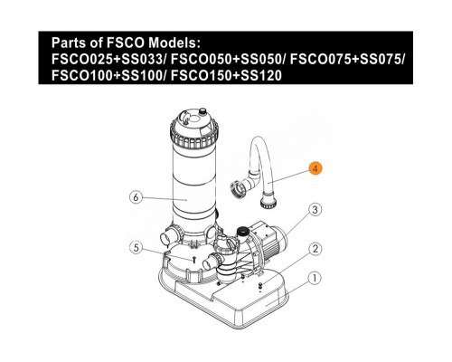 Шланг для фильтра картриджного СЕ и насоса SS Emaux FSCO Е071002
