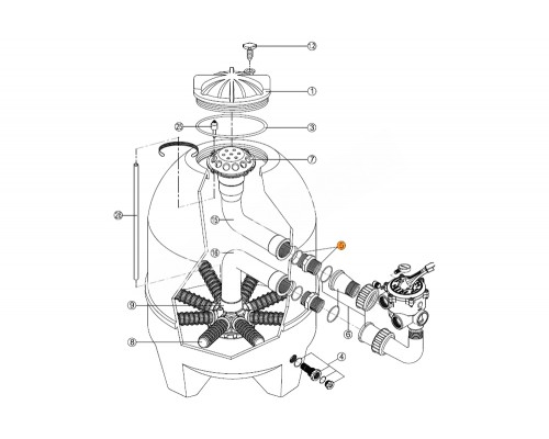 Ниппель соед.коллект.,диф.и 6 поз.вент.ф-раBLKripsolRBA 051.A/RFD0120.01R/RRFI0005.01R/RRFI0005.11R