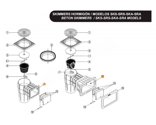 Ограничитель движ. плавающей заслонки ским. SKSL,SKAL,SKA,SKS Kripsol RSK 100.A/RSKI0011.00R