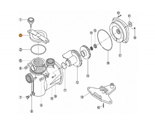 Крышка префильтра насоса NК Kripsol RNK 020.A/RBH0002.00R/RPUM0002.00R