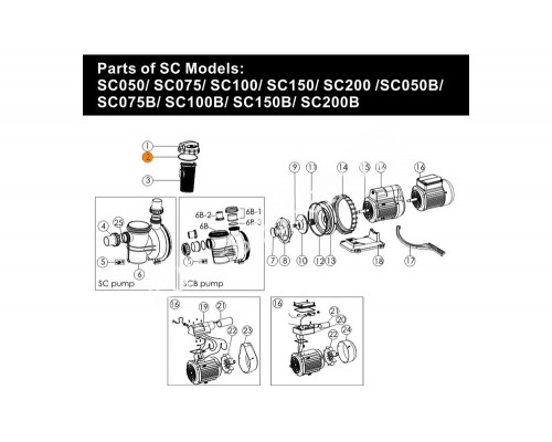 Прокладка-кольцо крышки префильтра насоса SC Emaux 02011077/02021088