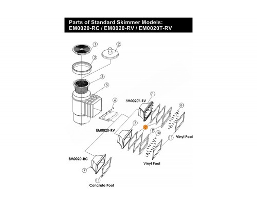 Прокладка фланца резиновая для скиммера Emaux EM0020V (02051005)