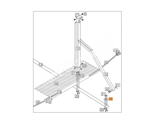 Соединитель диагональный крепежный (Эсприт, Эсприт-Биг - овал - №4 (н.о.)) 1320152