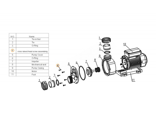 Винт насоса Mayer Schwimmbad LX J71050004