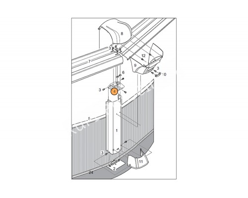 Соединитель верхний  крепежный бассейна  Гибралтар (1320143)