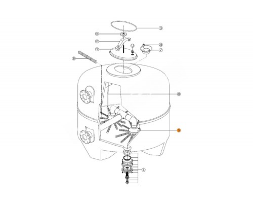 Коллектор фильтра BRASIL Kripsol RBS RFD0302.00R/RCFI0009.01R