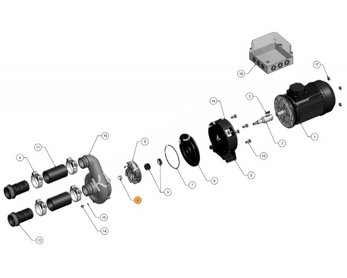 Гайка нерж. крыльчатки насоса противотоков JET-SWIM Pahlen (19932030)