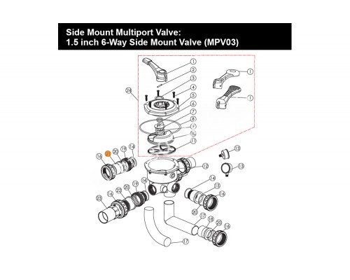 Адаптер муфты разъемной 6-ти поз. вентиля 1 1/2   Emaux (01171153)