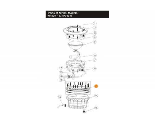 Рамка из нерж. стали прожектора UL-NP300S Emaux 89041609 (Opus)