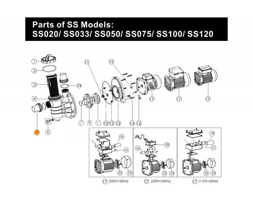 Гайка муфты разъемной насоса SS и вентиля 1 1/2 с адаптером (без прокладки) Emaux (89280105)