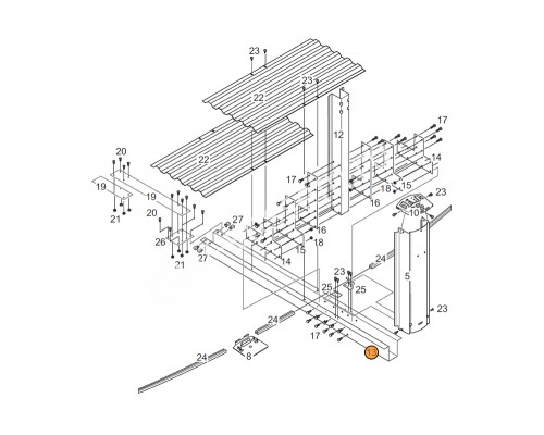 Профиль крепежный стойки боковой басс.(Гибралтар -овал) 1440335