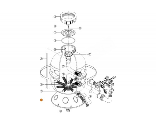 Платформа круглая для бочки фильтра GRANADA Kripsol