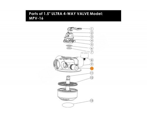 Колпачок контроля степени загрязнения воды 6-ти поз. вентиля 1 1/2; 2" с прокл. (89280104/E190103)