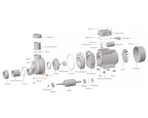 Втулка  рабочего колеса насоса HSPA Happy Pump