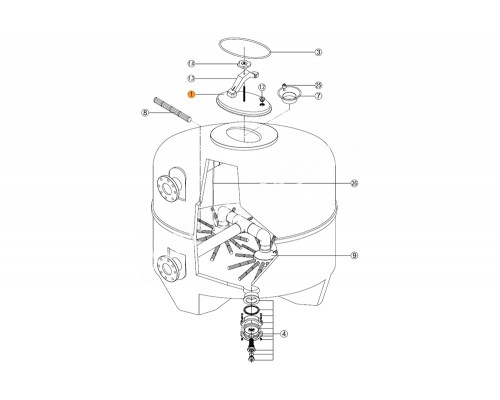 Крышка бочки фильтра BRASIL Kripsol RBK 010.A/RCFI0001.02R