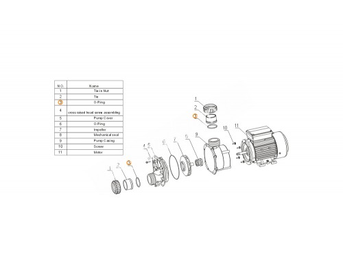 Прокладка-кольцо муфты d50 насоса Mayer Schwimmbad LX F02010076