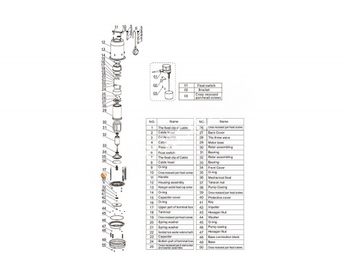 Крышка защитная сальника насоса QCK55-200 Mayer Schwimmbad LX A34010042
