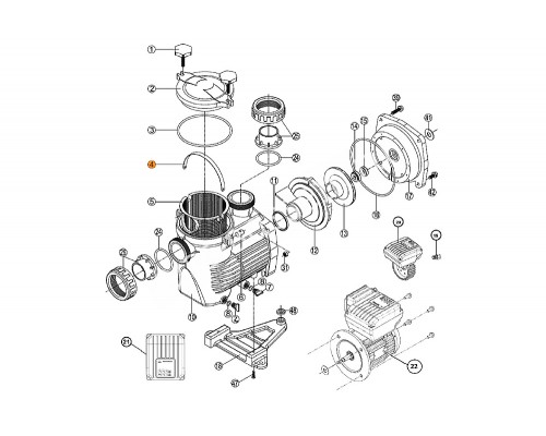 Двигатель к насосу KS-300 (220В) Kripsol RBM0030.30R//RMOT5040.20R