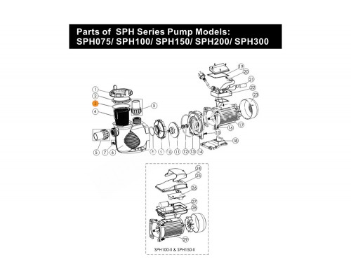 Прокладка-кольцо крышки префильтра насоса SPH Emaux 02010253