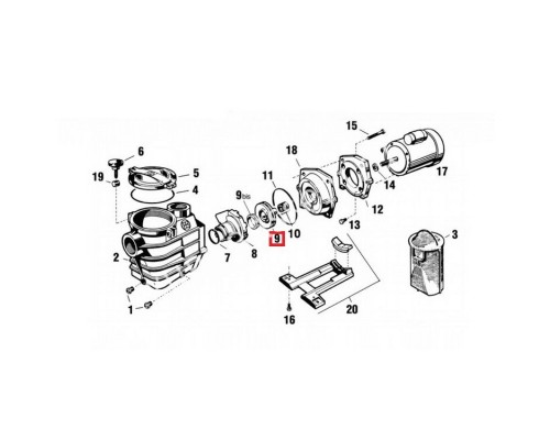 Крыльчатка к насосам Hayward Super II (SPX3031CE)
