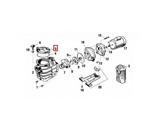 Крышка префильтра для насосов серии Super II (SPX3000D)
