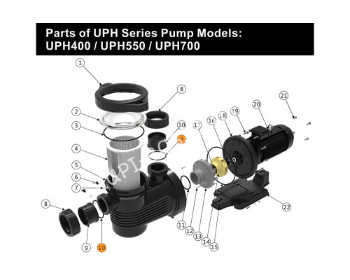 Прокладка-кольцо муфты d90 насоса UPH Emaux 111002561/02010221