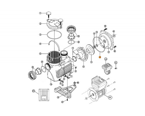 Прокладка крышки задней (фланца) насоса KS Kripsol RKS 160.A/RPUM0016.02R