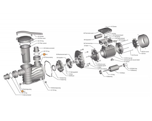 Гайка муфты d50 насоса HFC 03 Happy Pump